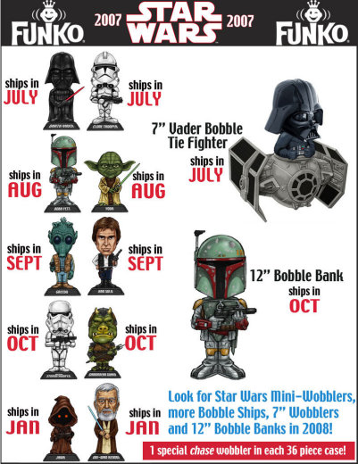Funko Star Wars Wacky Wobblers Bobble Head Darth Vader & Yoda Series 1 